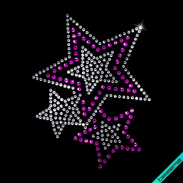 an image of a star made up of many small diamonds on a black background with green pencil