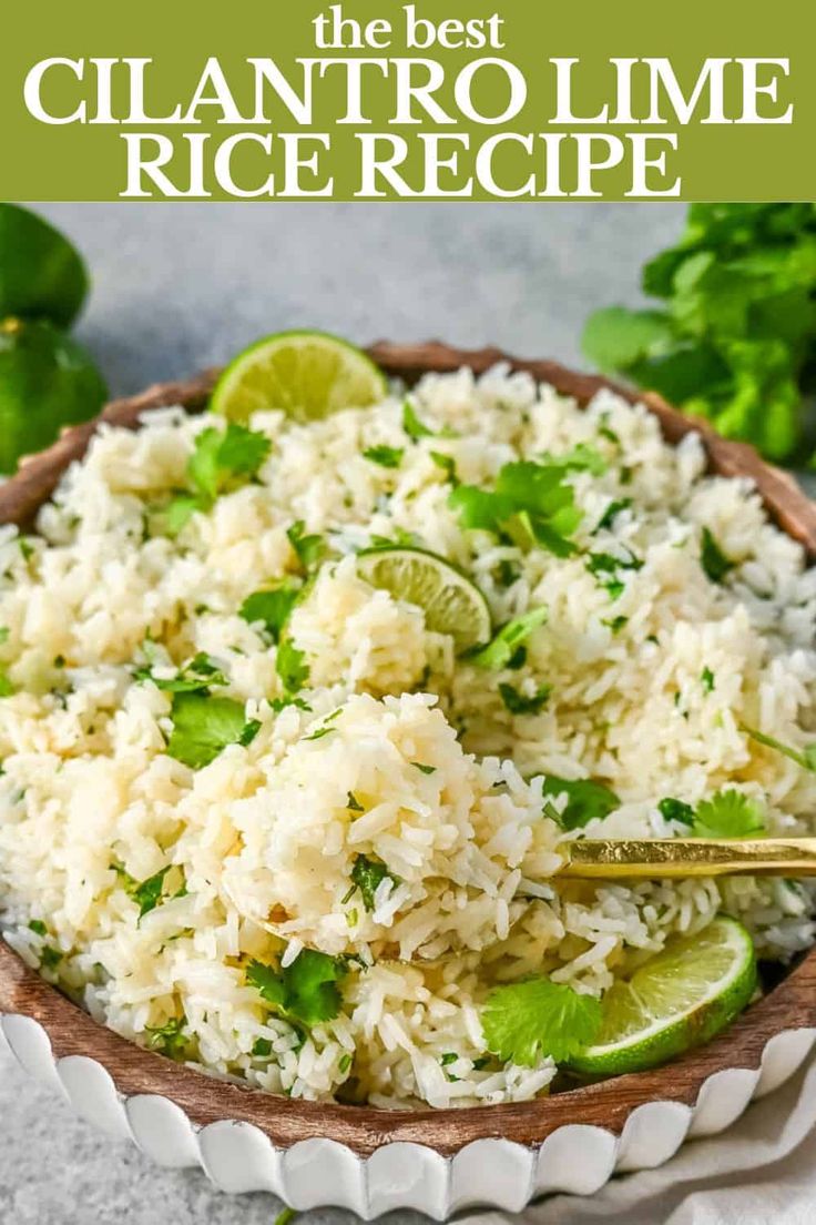 the best cilantro lime rice recipe in a bowl