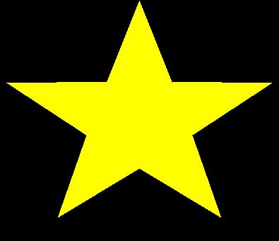 a yellow star on a black background