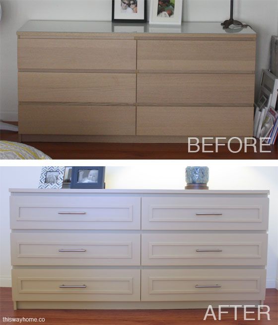 the before and after photos of a dresser