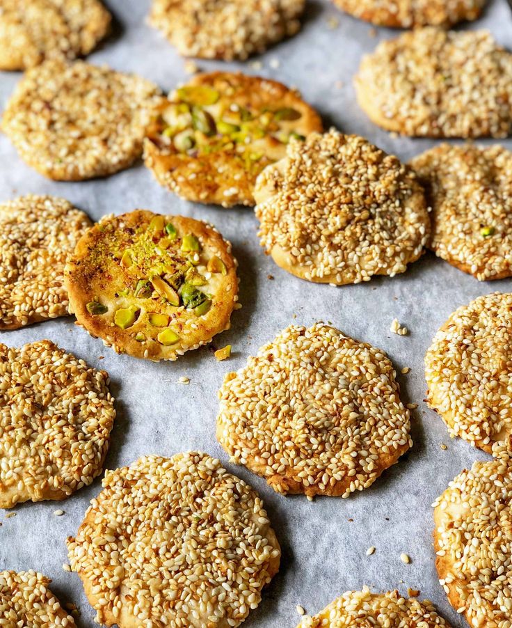 some cookies are sitting on a baking sheet