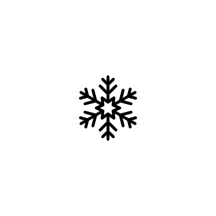 a snowflake is shown in black and white