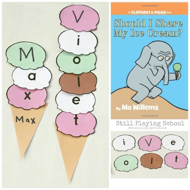 an ice cream cone with the words i love you on it next to two pictures