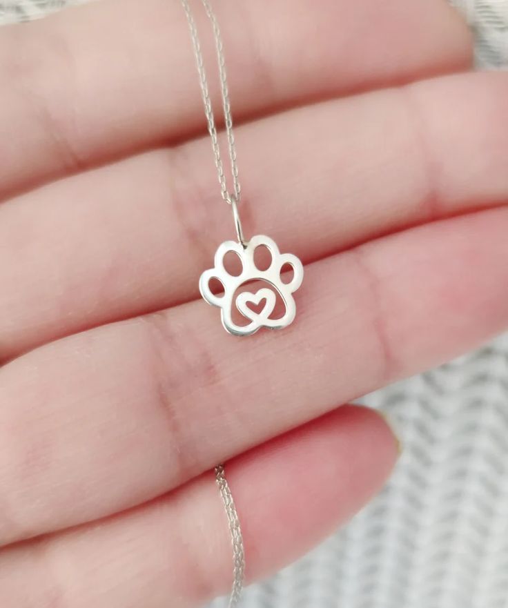 Tiny Dog Paw Print Necklace 9K 14K Solid Gold Necklace | Etsy Gold Sterling Silver Jewelry With Paw Print, Sterling Silver Paw Print Necklace For Gift, Sterling Silver Paw Print Necklace As Gift, Paw Print Pendant Necklace For Gifts, Paw Print Pendant Necklace For Gift, Paw Print Pendant Necklace Gift, Pendant Necklace With Paw Print For Gift, Sterling Silver Paw Print Jewelry For Gifts, Sterling Silver Paw Print Jewelry Gift