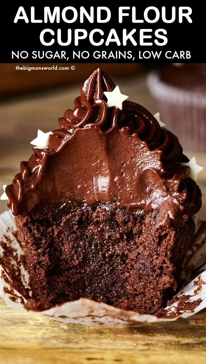 a close up of a chocolate cupcake on a plate with the title above it