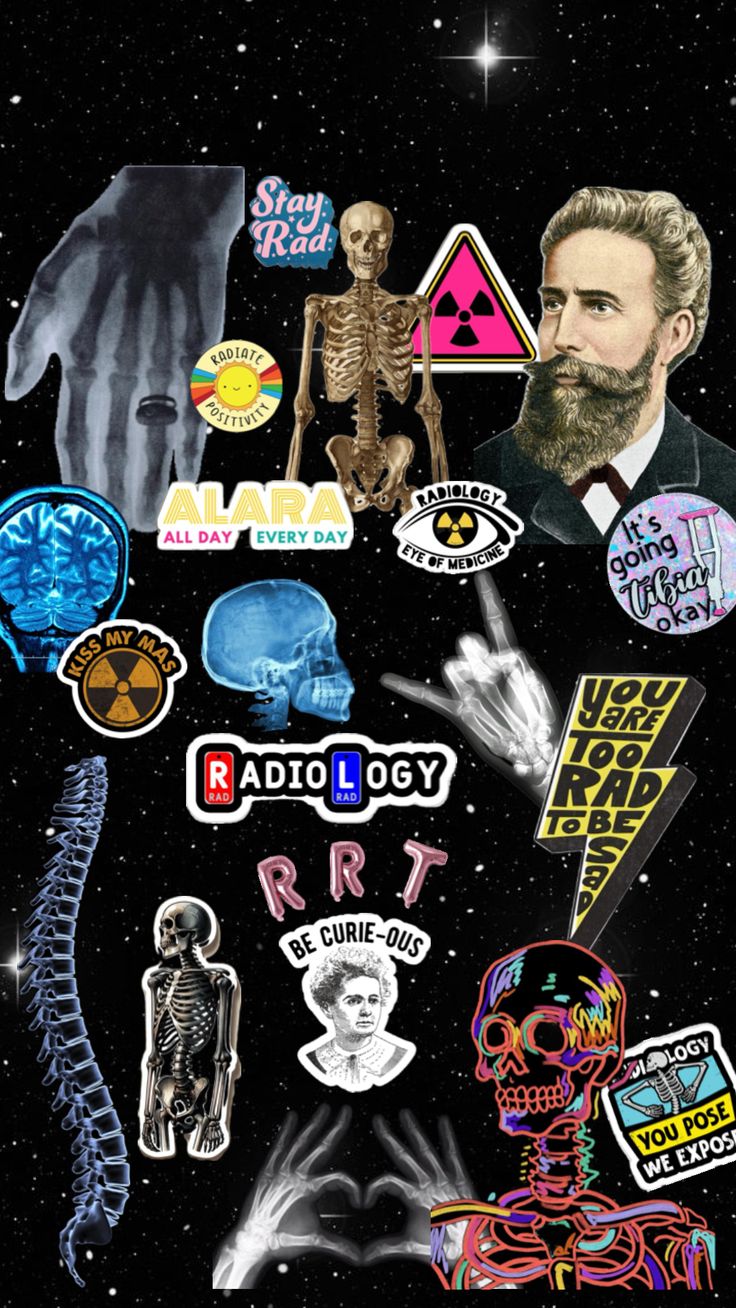 a collage of various stickers on a black background