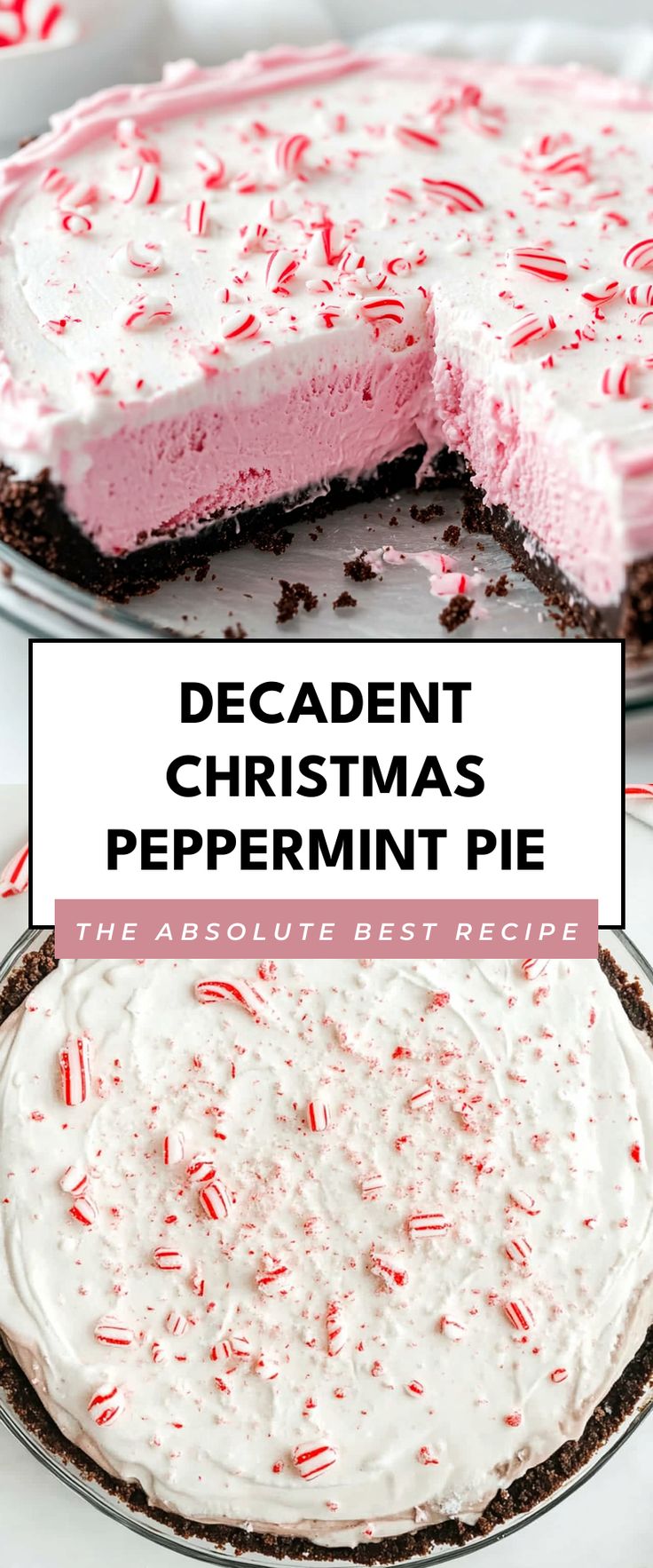 Image for Decadent Christmas Peppermint Pie Christmas Cinnamon Vanilla Custard Pie, Peppermint Dream Dessert, Frozen Peppermint Dessert, Andes Mint Pie, Thanksgiving Dessert Not Pie, Best Desserts For Christmas, Christmas Treat Table Ideas, Christmas Foods To Make, Easy Christmas Deserts Recipes