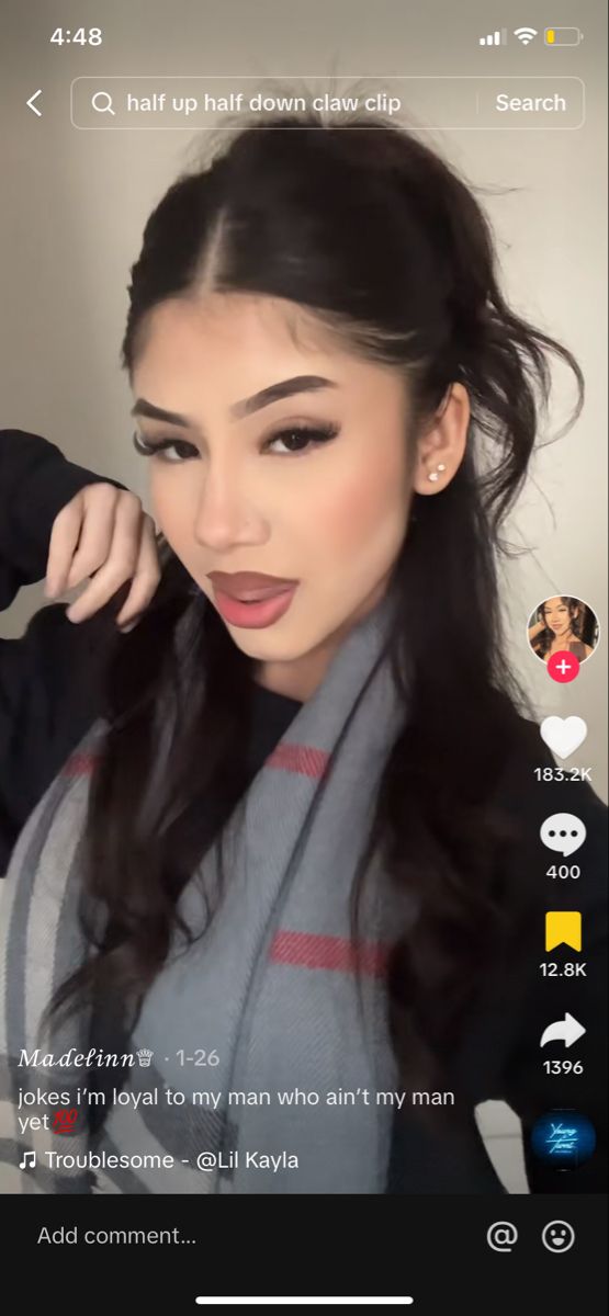 Tiktok Updo Hairstyles, Half Up Snd Half Down Hair, Hairstyles With Side Braids, Side Piece Hairstyles, Baddie Hairstyles Round Face, Hairstyles On Open Hair, Hairstyles For Frizzy Straight Hair, Cute Hairstyles For Medium Hair Latina, Baddie Hairstyles For Round Faces