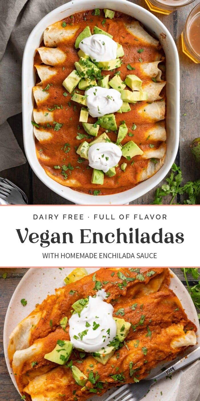 vegan enchiladas with homemade enchilada sauce