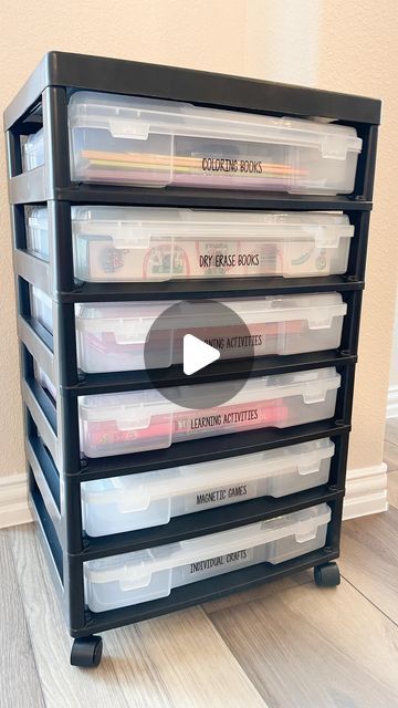 a video demonstrating how to organize plastic drawers