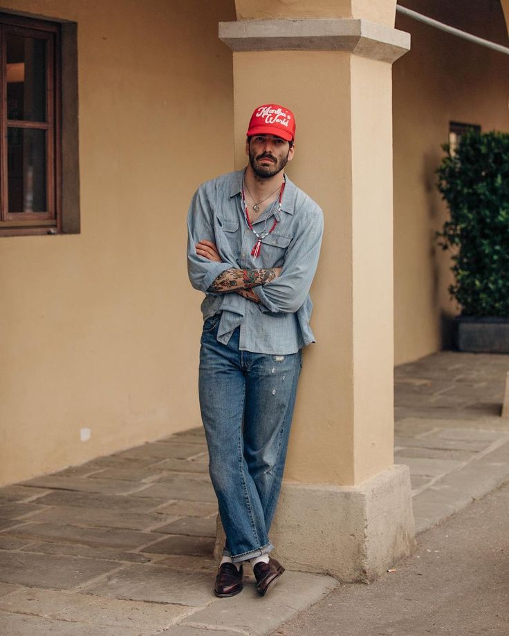 Americana Fashion Men, Summer In La, G Eazy Style, Interview Suits, Hipster Summer, Levis Vintage, Hipster Man, Denim Ideas