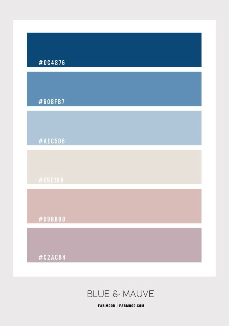 the color scheme for blue and mauve