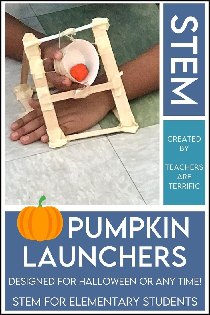 Perfect for Halloween! Students love to launch objects and this STEM activity uses pumpkin candy. Those little pumpkins are just the right size to launch through the air. Here's the good news! You can substitute with small plastic pumpkins, orange pom-poms, or even real tiny pumpkins. Even better, change this completely and use any time of year! Pumpkin Launcher, Halloween Stem Challenge, Halloween Stem, Stem Classes, Halloween Resources, Stem Lab, Engineering Design Process, Stem Challenge, Stem Challenges