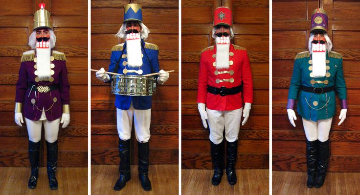 four different types of nutcrackers are shown in the same photo, each with their own uniform