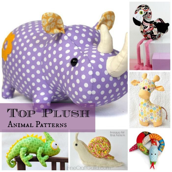 the top plush animal patterns for stuffed animals