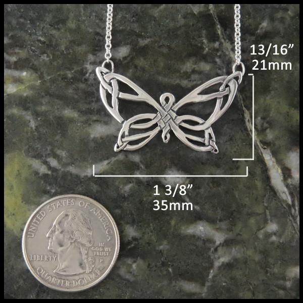 Butterfly Celtic pendant in Sterling Silver Nickel-free Butterfly Necklace, Sterling Silver Butterfly Necklace With Adjustable Chain, Adjustable Nickel Free Butterfly Necklace, Adjustable Nickel-free Butterfly Necklace, Celtic Butterfly, Celtic Infinity Knot, Silver Celtic Rings, Silver Butterfly Necklace, Ireland Scotland