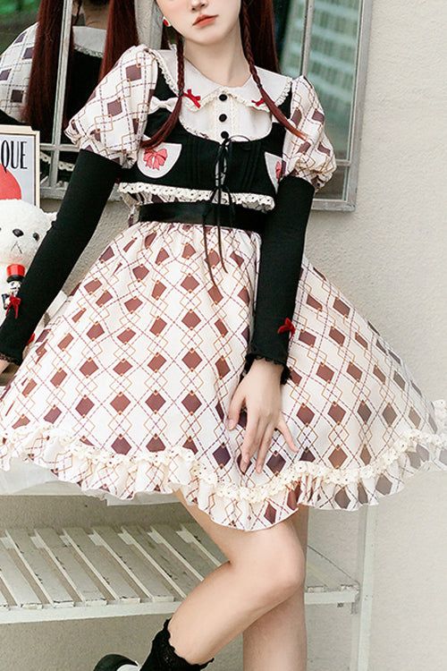 Process Time: Could be shipped out in 7-15 working days. SKU: LIN01822 Fabric: Polyester Cotton Style types: Sweet Lolita Season: Spring, Summer, Autumn, Winter Notice: Any of the accessory is not included. Size£¨IN£© Sleeve Length Shoulder Width Bust Waist Dress Length S 23.62 12.99 33.07 25.20 34.25 M 24.21 13.78 35.04 27.17 35.43 L 24.80 14.57 37.01 29.13 36.61 Style Types, Op Dress, Doll Collar, Pink Doll, Sweet Lolita, Plaid Print, Waist Dress, Cotton Style, Season Spring