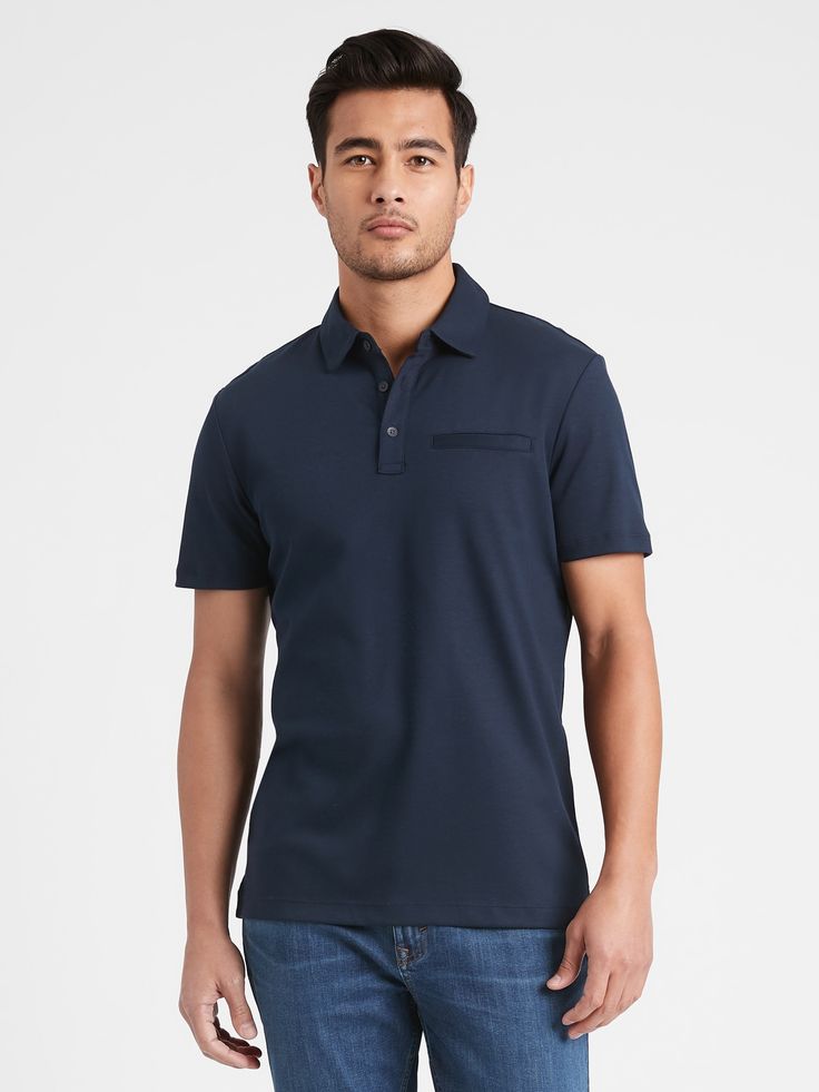 The perfect polo for days spent on and off the links, our Luxury Touch Performance Golf Polos are made with special anti-odor and moisture-wicking properties to keep it feeling fresh.  Plus, this 100% cotton fabric is specially treated to resist fadi Casual Navy Polo Shirt For Golf, Navy Casual Polo Shirt For Golf, Moisture-wicking Cotton Collared Polo Shirt, Navy Collared Polo Shirt For Golf, Moisture-wicking Cotton Polo Shirt For Golf, Navy Collared Polo Shirt With Moisture-wicking, Navy Collared Moisture-wicking Polo Shirt, Navy Moisture-wicking Collared Polo Shirt, Sporty Cotton Golf Polo Shirt