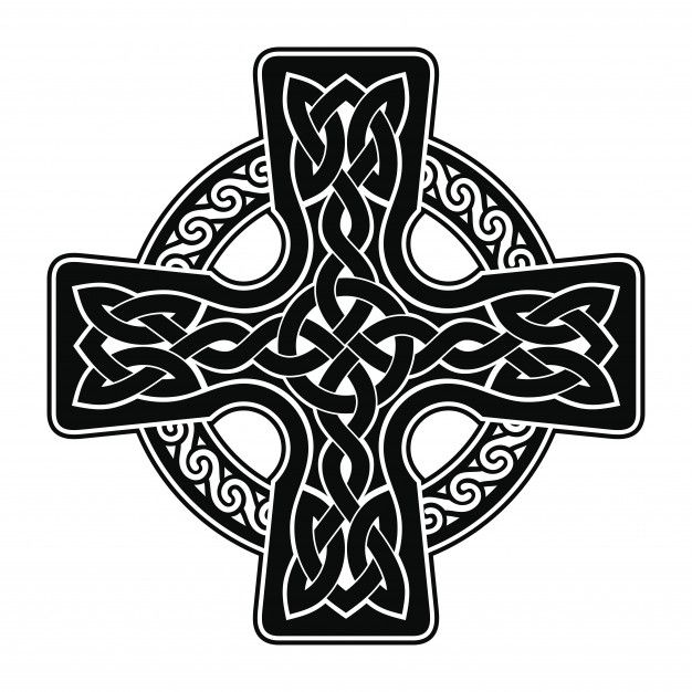 a celtic cross with an intricate design