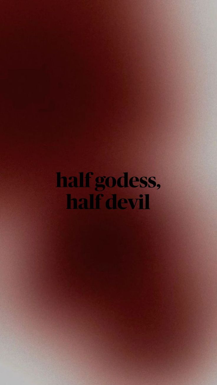 the words half godless, half devil on a red and white background