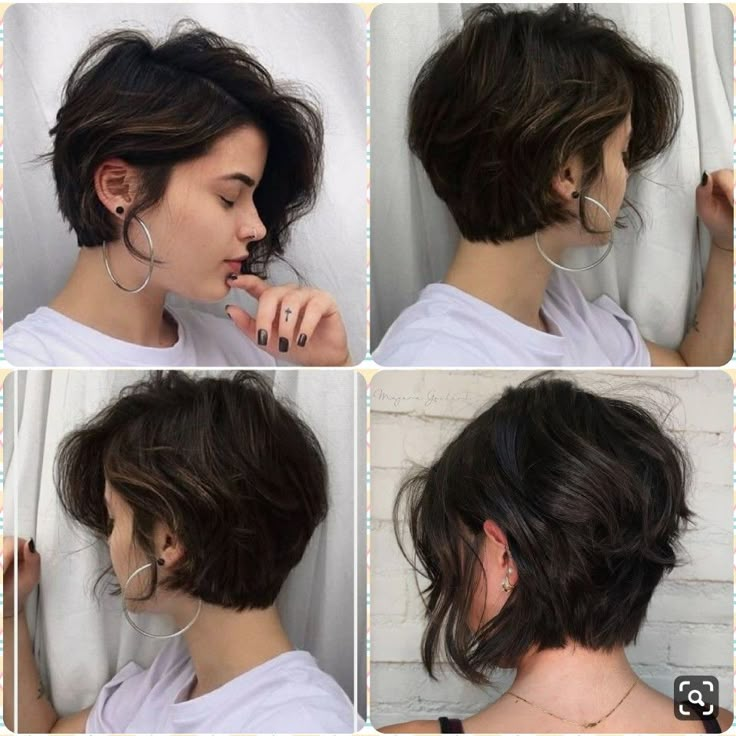 Popular Short Haircuts, Layered Bob Hairstyles, Hair Cut Ideas, Short Hair Ideas, Pixie Hair, Penteado Cabelo Curto, Short Hair Haircuts, Short Haircut, Medium Hair Cuts