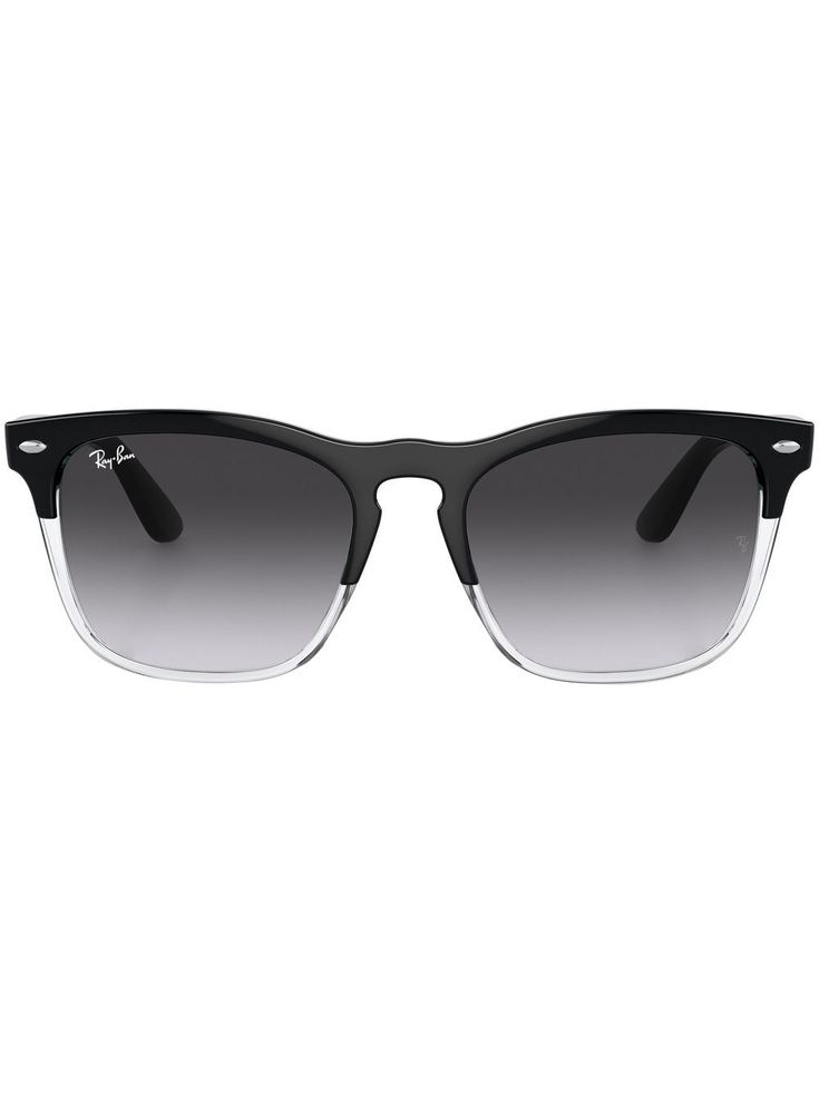 black square frame gradient lenses lens decal transparent panel detail polished finish logo plaque at the arm curved tips These glasses come with a protective case. Chanel 2, Summer Beach Wear, Boots And Sneakers, Black Square, Square Frame, Ballet Flat Shoes, Pump Sandals, Ray Ban Sunglasses, Ski Wear