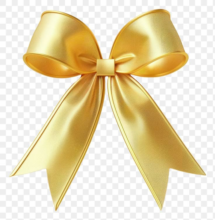 a golden bow on a white background with no background, hd png clipart