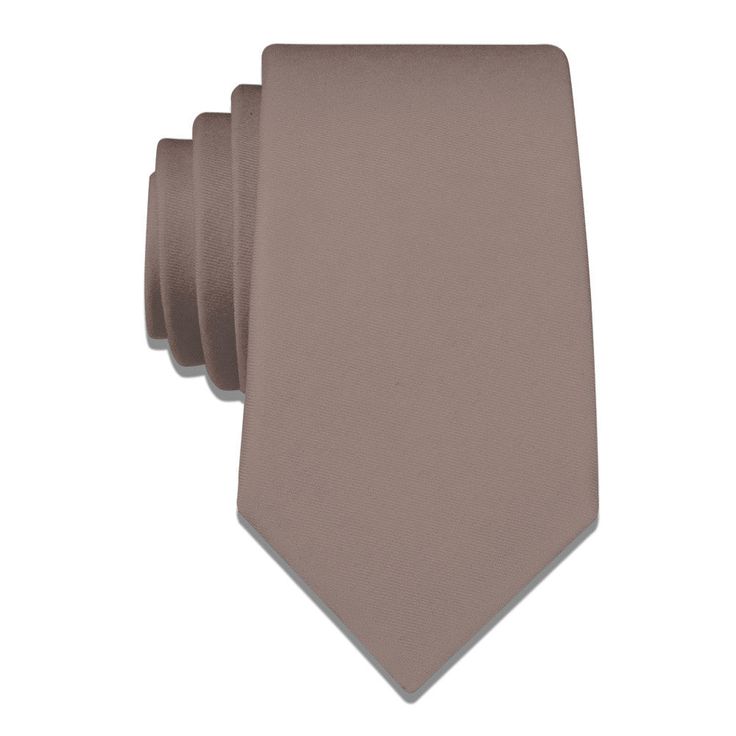 Azazie Taupe Necktie - Knotty 2.75" -  - Knotty Tie Co. Dapper Solid Color Ties, Dapper Solid Color Wedding Ties, Dapper Solid Color Tie For Wedding, Dapper Wedding Tie In Solid Color, Dapper Suit And Tie Accessories For Wedding, Dapper Wedding Tie, Dapper Solid Ties For Black Tie Occasions, Beige Suit And Tie Accessories For Black Tie Event, Beige Standard Tie For Business