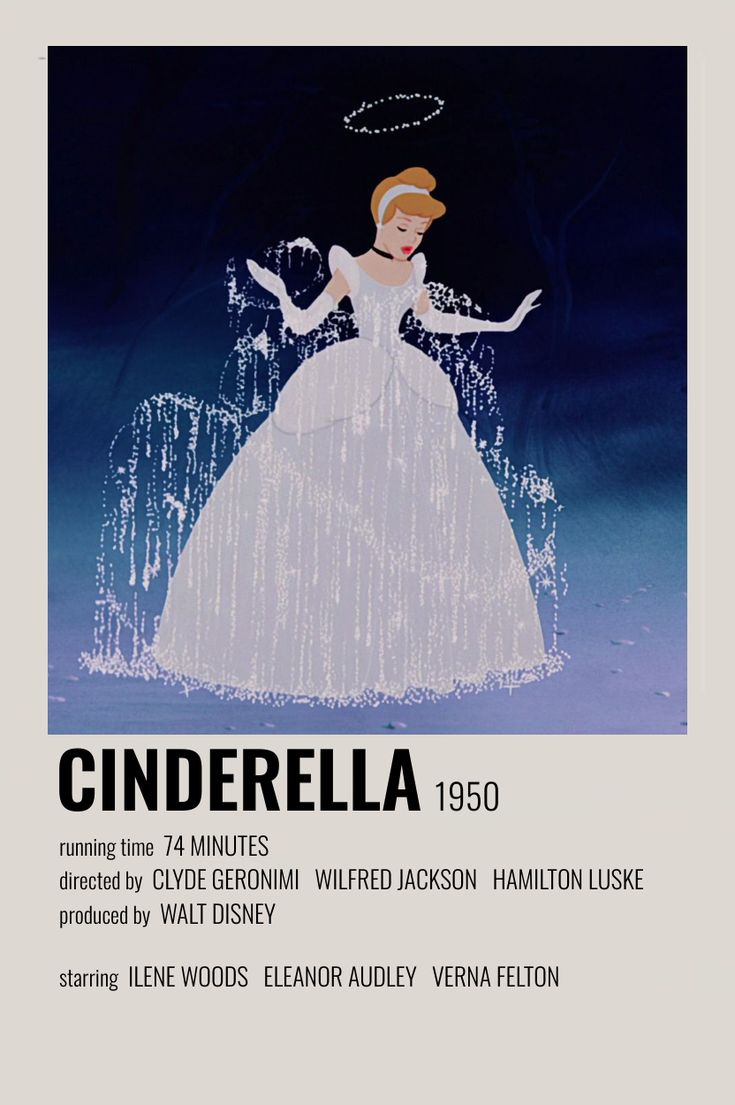 the poster for cinderella 1950 starring actors