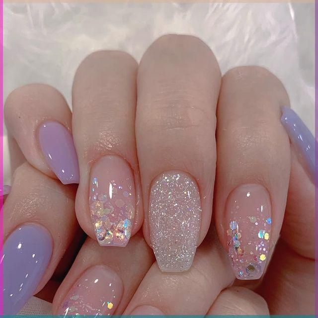 Chic Nail Designs, Pretty Nail Art, Sparkly Nails, February 1, Luxury Nails, Classy Nails, Fancy Nails, Chic Nails, Purple Nails