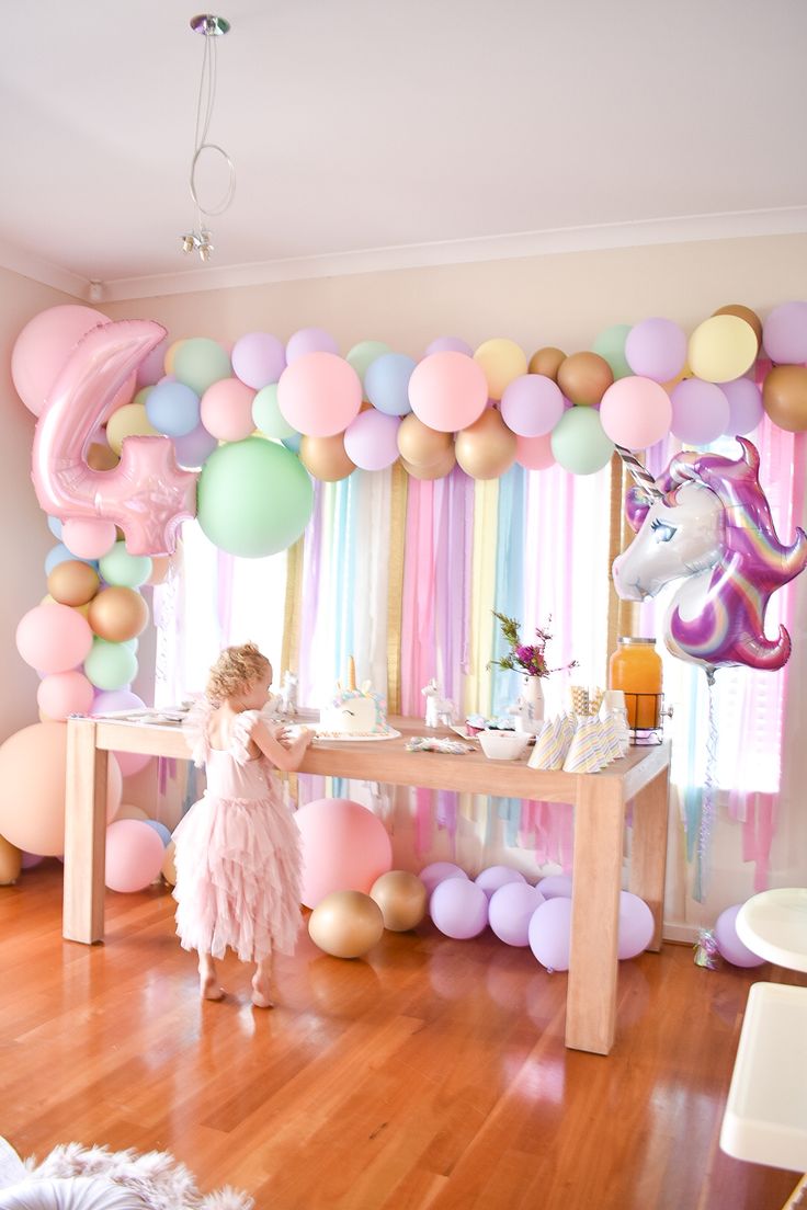 Liana’s unicorn/fairy 4th Birthday Magical Party Ideas, 4 Year Birthday Party Unicorn, Unicorn Birthday Party 4, 4 Ever Magical Birthday, Fourever Magical Unicorn Birthday, Unicorn Birthday Party Balloons, 4ever Magical Birthday, Four Ever Magical Birthday Party, Princess And Unicorn Birthday Party