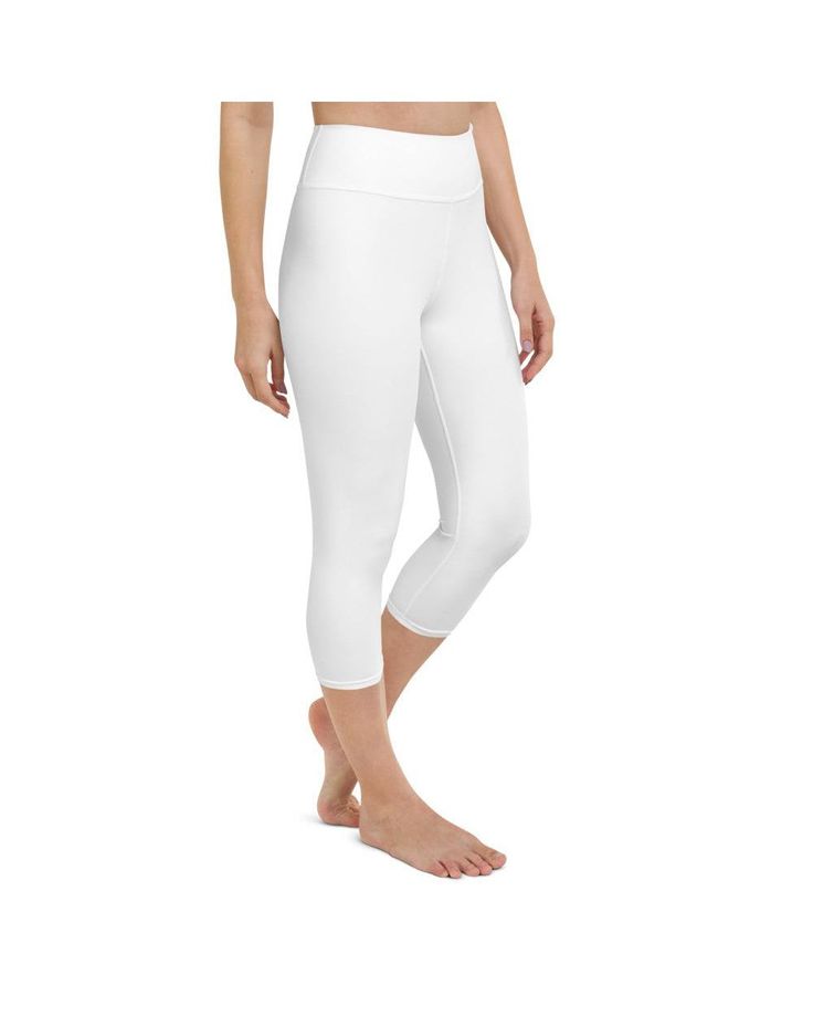 Whiter than Snow, Solid White Yoga Capri Leggings These Solid White Yoga Capris are incredibly flattering and a super versatile piece to add to your collection. As you know white is the easiest shade to style, you can wear these as a white on white outfit or pair it back with colors and prints. Made to mould to your body and support your every move. Made from highest quality material: the Gearbunch Solid White Yoga Capris are 100% handmade, squat proof, super soft and comfortable. Make these you