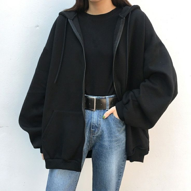 Korean Oversized Outfit, Hoddies Outfits, Dynasty Outfits, Cotton Pants Women, 2000s Clothing, Zipper Hoodies, Buy Hoodies, Winter Fashion Outfits Casual, Stylish Hoodies