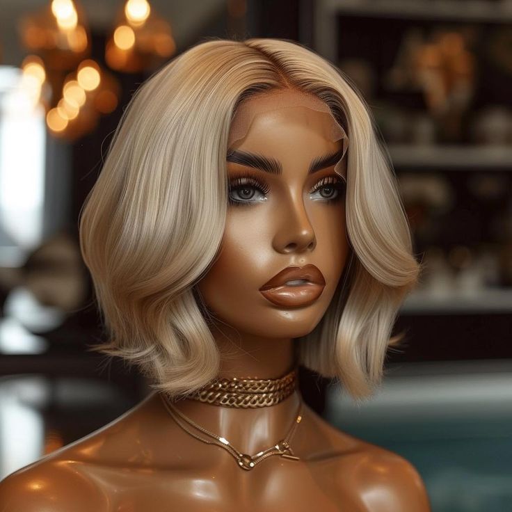 Blonde Ombre Bob Black Women, Blond Bob Black Women, Blonde Bob Wig Black Women, Blond Bob Wig, Blonde Bob Black Women, Hair Inspp, Quick Weave Hairstyles Bobs, Short Blonde Wig, Blonde Ombre Bob