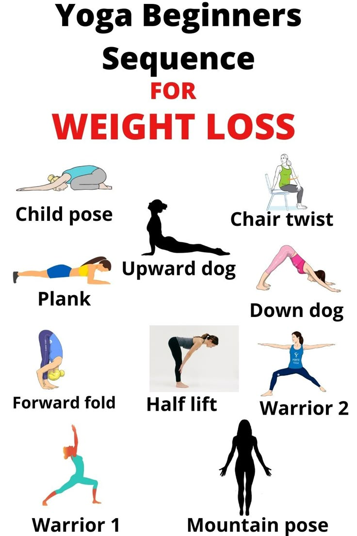 Yoga Poses For Beginners Losing Weight At Home, Yoga For Weight Reduction, Yoga For Weight Losing, Yoga Poses For Women, Easy Yoga For Beginners, Hata Yoga, Yoga Sculpt, Yoga Facts, Beginner Yoga Workout