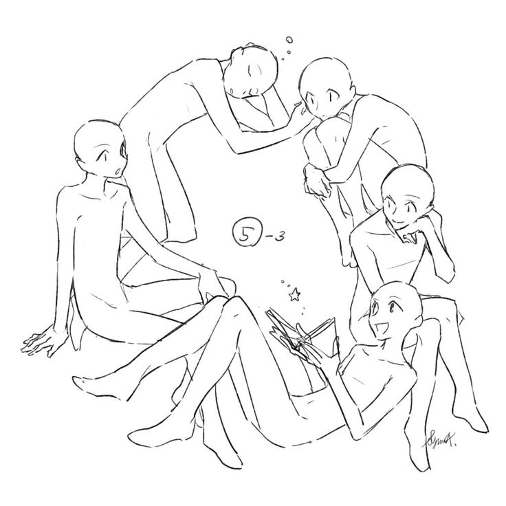 four people are sitting in a circle