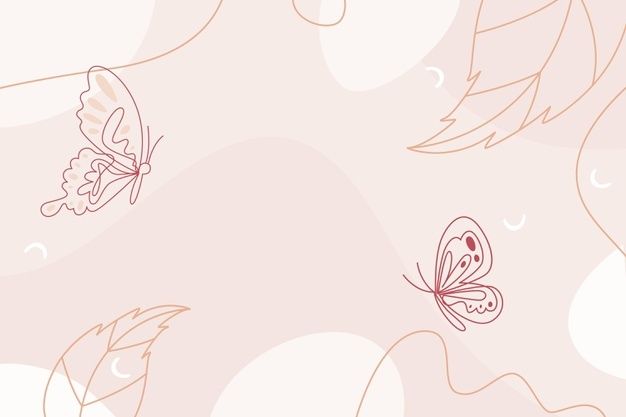 two butterflies flying in the air on a pink background