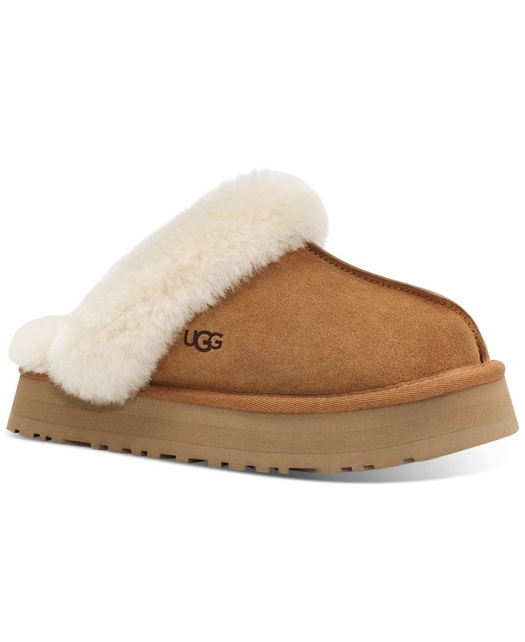 out of stock Chestnut Brown Color, Royalty Fashion, Disco Style, Suede Slippers, Ugg Slippers, Platform Slippers, Slipper Shoes, Real Fur, Womens Uggs