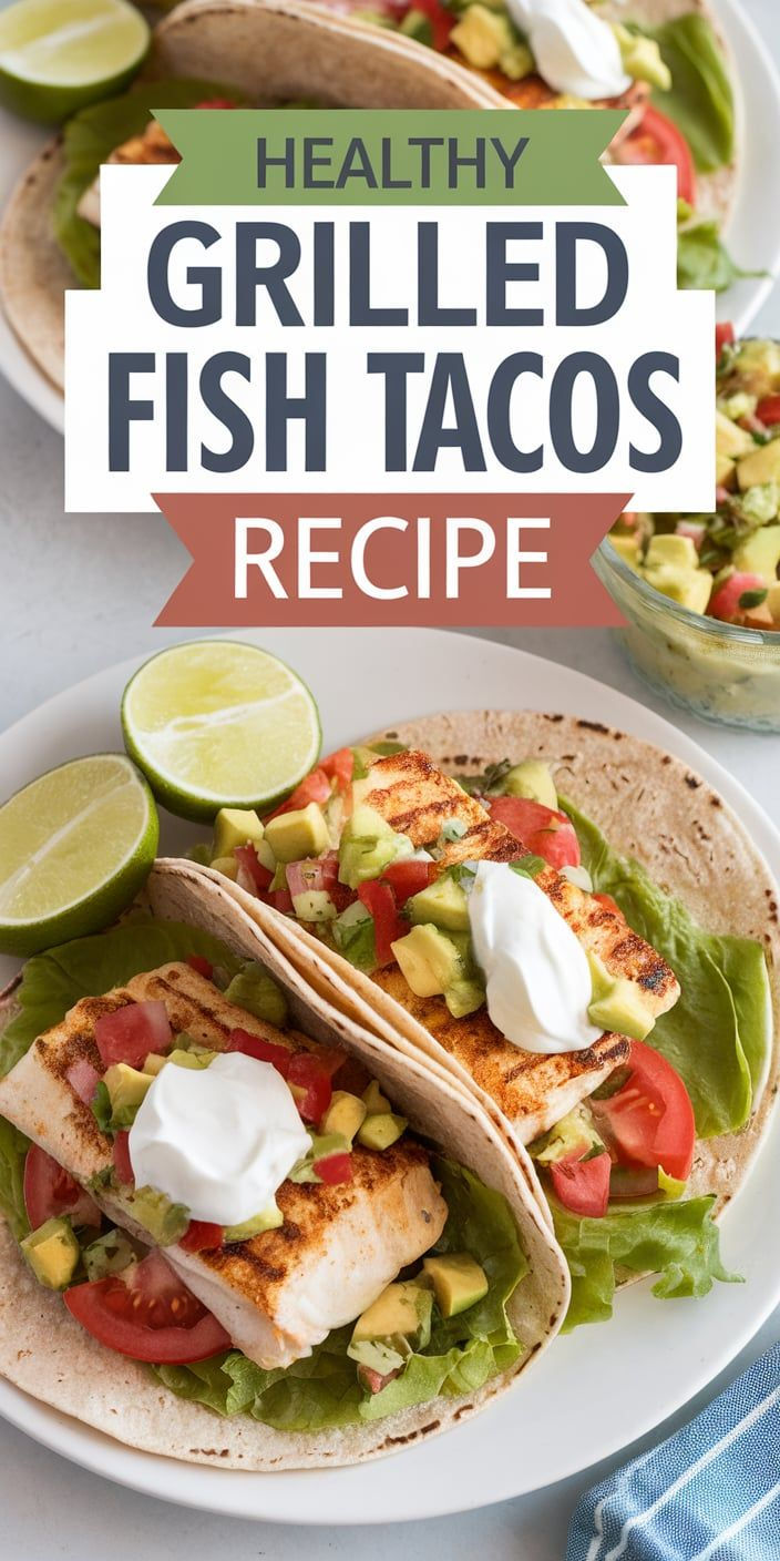 grilled fish tacos with avocado and tomatoes