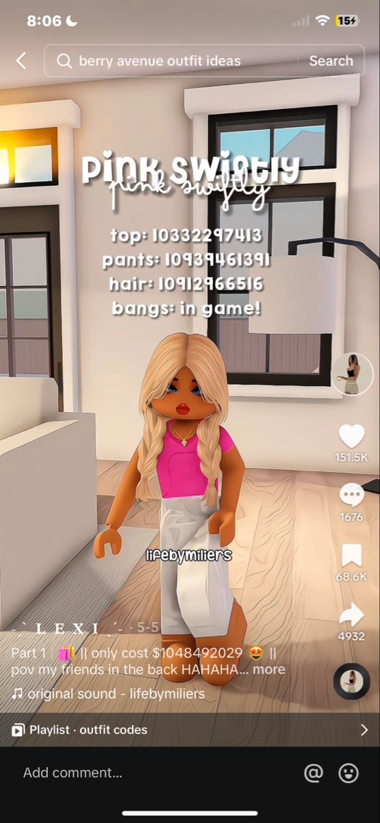 the doll is walking through the room in this virtual video game, and it looks like she's about to go into her new house