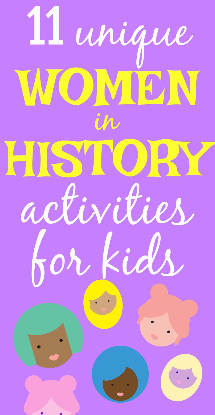 the cover of 11 unique women in history activities for kids