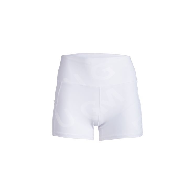 Reese in Optic White - Eugenia Kim White High-waisted Athletic Shorts With Built-in Shorts, White Sports Shorts With Short Inseam, White Athletic Shorts With Short Inseam For Sports, Sporty White Shorts With Short Inseam, White Short Length Activewear With Pockets, White Stretch Athletic Shorts With Short Inseam, White Athletic Shorts For Workout With Short Inseam, White Activewear With Pockets And Short Length, White Activewear Shorts With Pockets