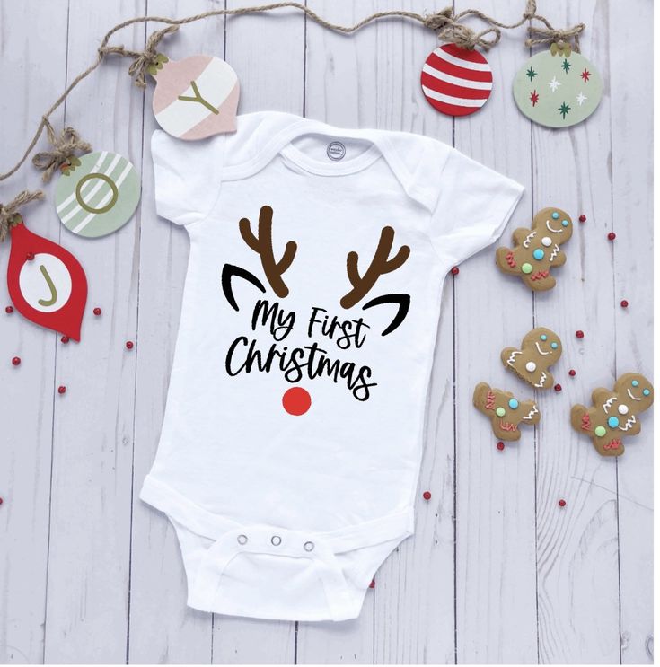 Excited to share this item from my #etsy shop: my first christmas baby bodysuit #rednose #reindeer #myfirstchristmas #holiday #christmas #babysfirst #infant #bodysuit #custom Cute Christmas Onesie, Christmas Onsies Baby, Christmas Baby Grows, Christmas Onesie Baby, My First Christmas Onesie, First Christmas Onesie, Christmas Onsies, Baby Christmas Onesie, Christmas Onesies