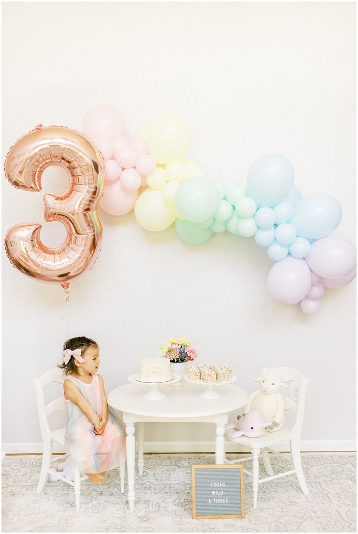 3rd Birthday Party Rainbow, Pastel 2nd Birthday Party, One Rainbow Birthday, Pastels Birthday Party, Third Birthday Cake Girl, 3 Rd Birthday Party Ideas Girl, Birthday Party 3 Girl, 3rd Birthday Ideas For A Girl, 3rd Bday Party Ideas For Girl