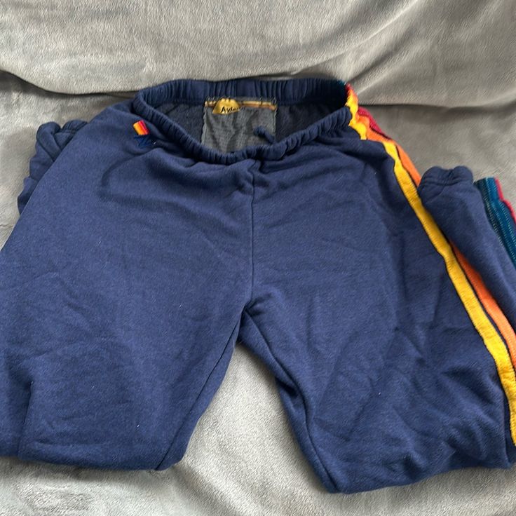 New Without Tags Size Small, Medium Navy Color Blue Sportswear Pants For Loungewear, Blue Cotton Sportswear Pants, Navy Sportswear Pants, Striped Sweatpants, Aviators Women, Aviator Nation, Navy Color, Pant Jumpsuit, Color Blue