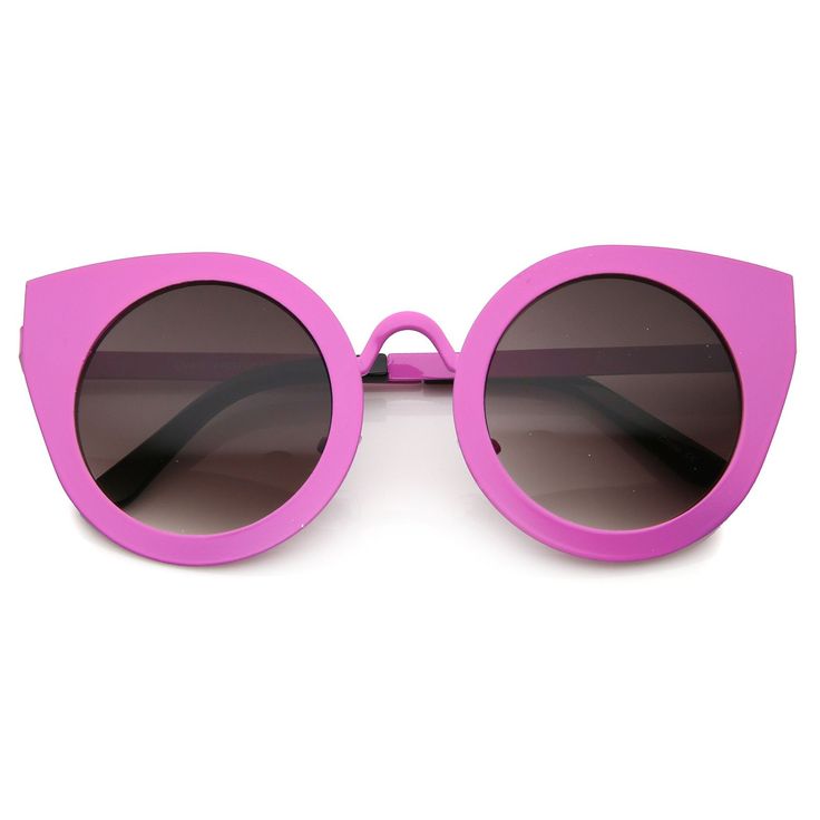 Women's Metal Frame Oversize Round Cat Eye Sunglasses 47mm Purple Mirrored Sunglasses, Big Bags Fashion, Party Eyes, Reflective Sunglasses, Purple Mirror, Oversized Round Sunglasses, High Fashion Women, Pink Mirror, Heart Sunglasses