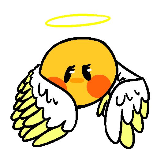 an angel duck with wings and halo