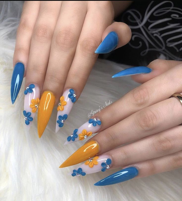 Wedding Acrylic Nails, Long Nail Designs, Stiletto Nails Designs, Almond Nail, Summer Acrylic Nails, Beautiful Nail Designs, Luxury Nails, Fabulous Nails, Coffin Nails Designs