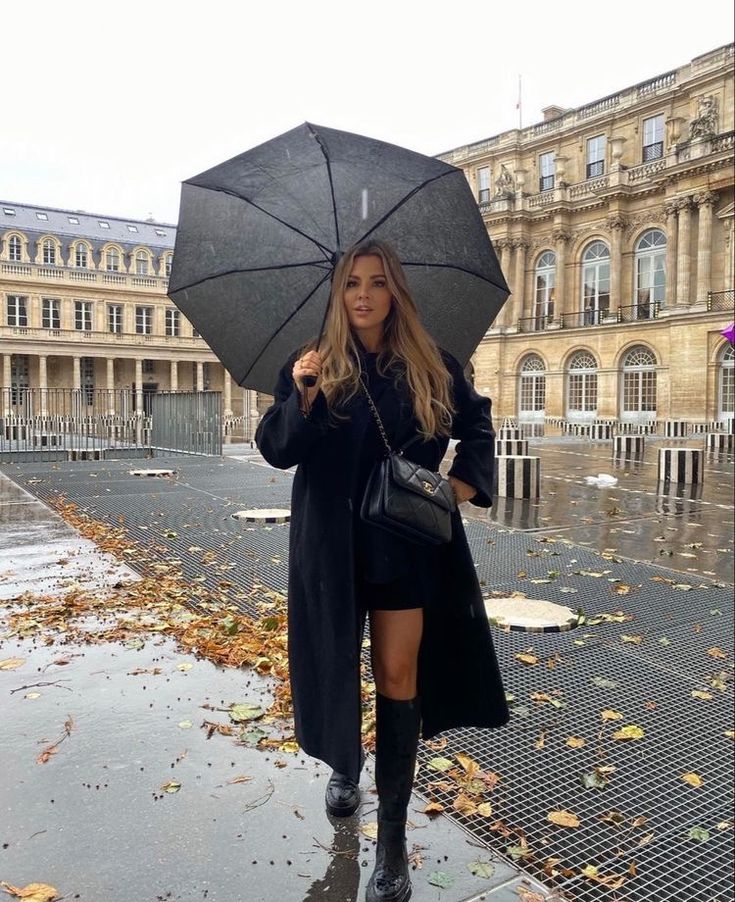 Umbrella Outfit, Cozy Rainy Day Outfit, Rainy Day Outfit Ideas, Rainy Outfit, Rainy Day Outfits, Cozy Rainy Day, Gloomy Weather, Rainy Day Fashion, Dark Days