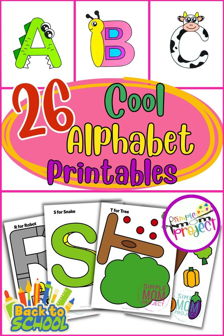 the 25 cool alphabet printables for kids